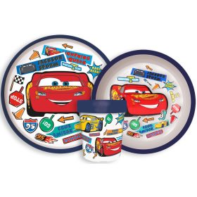   Disney Verdák Stickers Go csúszásmentes étkészlet, micro műanyag szett
