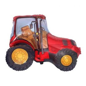 Traktor Red fólia lufi 36 cm (WP)