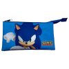 Sonic a sündisznó Modern 3 rekeszes tolltartó 22 cm