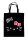 Hello Kitty Black vászontáska, bevásárlótáska 44 cm
