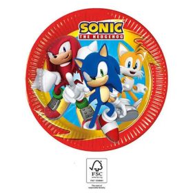 Sonic a sündisznó Sega papírtányér 8 db-os 23 cm FSC