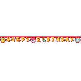 Pokémon Next Generation Happy Birthday felirat 200 cm FSC