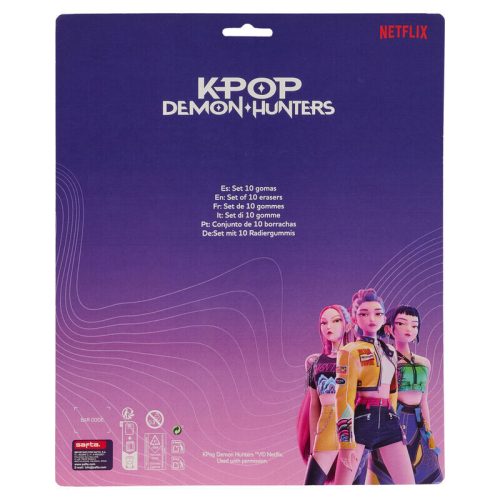 K-pop Démonvadászok Hunterx forma radír szett 10 db-os
