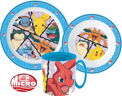 Pokémon étkészlet, micro műanyag szett