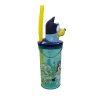 Bluey Splash 3D műanyag szívószálas pohár 360 ml