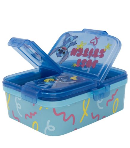 Disney Lilo és Stitch, A csillagkutya Just több rekeszes uzsonnás doboz, szendvicsdoboz XL