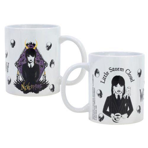 Wednesday Nevermore porcelán bögre 325 ml (11 oz) Díszdobozban