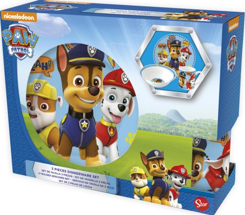 Mancs Őrjárat Boy Icons porcelán étkészlet Díszdobozban