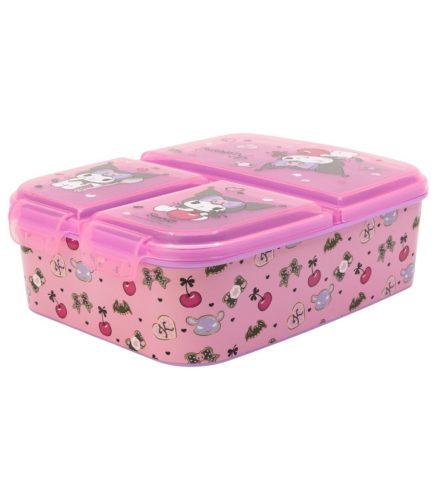 Hello Kitty Kuromi több rekeszes uzsonnás doboz, szendvicsdoboz