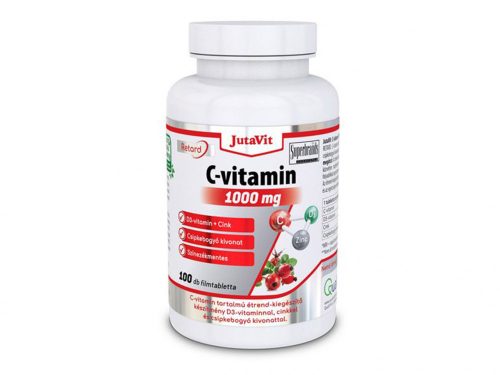 JutaVit 100db - C-vitamin 1000mg retard + Csipkebogyó + D3 + Cink