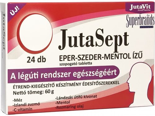 JutaVit JutaSept szopogató tabletta 24db - Eper-Szeder-Mentol