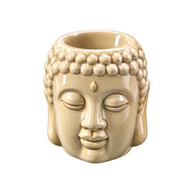 Kerámia illóolaj párologtató Buddha mintával - Bézs