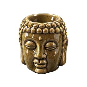   Kerámia illóolaj párologtató Buddha mintával - Sötétbarna