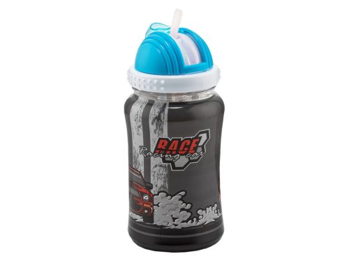 Szívószálas kulacs 400ml - Racing car