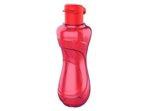 Műanyag átlátszó kulacs 750ml - Piros