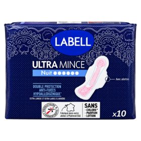   Labell egészségügyi szárnyas betét 10db - Ultra vékony éjszakai extra hosszú