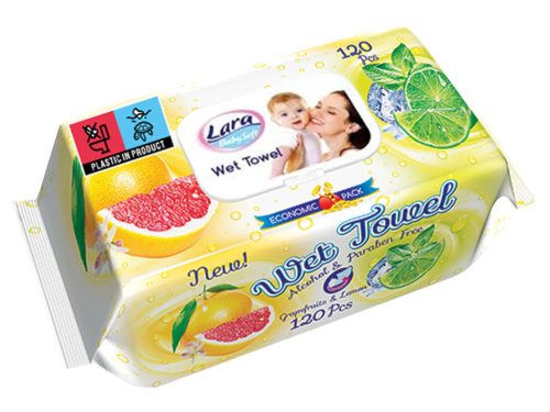 Lara nedves törlőkendő 120db Fedeles - Grapefruit és Citrom