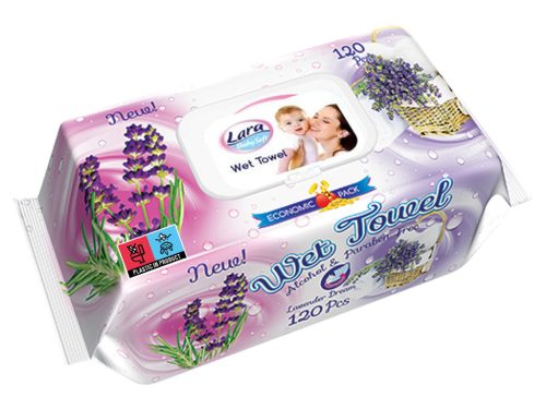 Lara nedves törlőkendő 120db Fedeles - Levendula