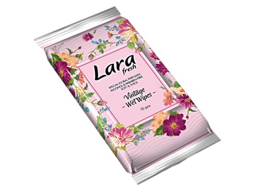 Lara nedves törlőkendő 15db  - Vintage