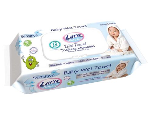 Lara nedves törlőkendő 72db Fedeles - Sensitive