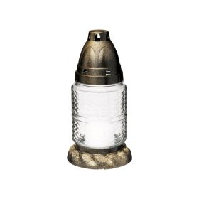 Üvegmécses LA-350 - Műanyag fedeles 17cm - Fehér-Arany