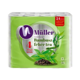   Müller wc-papír 24 tekercs 100 lap 4 réteg - Bambusz és Fehér tea