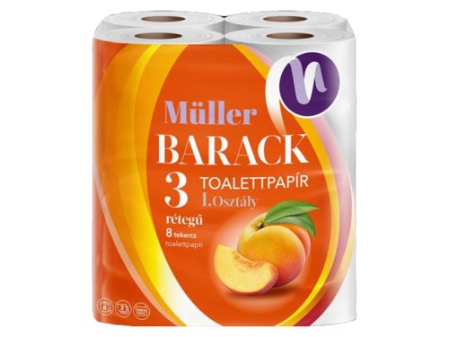 Müller wc-papír 8 tekercs 100 lap 3 réteg - Barack