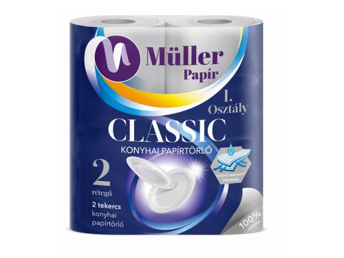 Müller papír kéztörlő 2 tekercs 50 lap 2 réteg - Classic