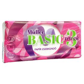 Müller papírzsebkendő 3 rétegű 90db - Basic