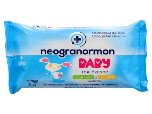 Neogranormon törlőkendő - 55db - Aloe és Kamilla