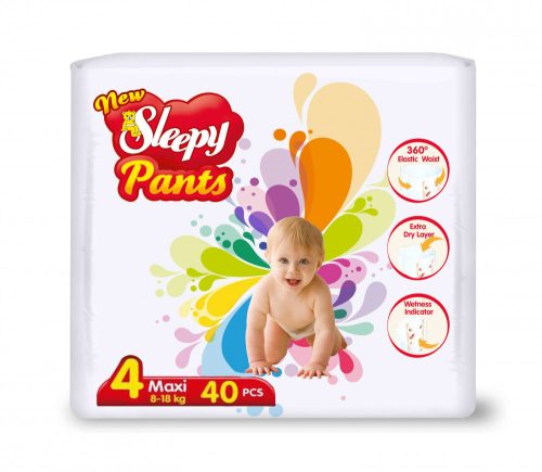 New Sleepy gumisderekú bugyipelenka vizeletjelző csíkkal Maxi 4 (8-15)(40db)