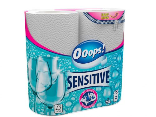 Ooops Sensitive 2 rétegű papír kéztörlő 50 lap