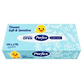   Perfex papírzsebkendő 2 rétegű 100db-os Dobozos - Soft&Sensitive