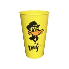 Műanyag mintás pohár 450ml - Sárga kacsa