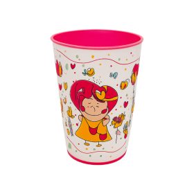 Pohár Műanyag Mintás 400ml - Neon Pink