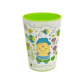 Pohár Műanyag Mintás 400ml - Neon Zöld
