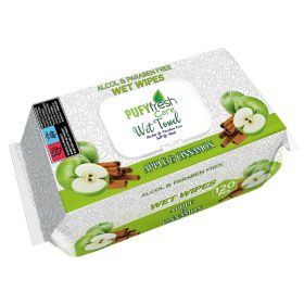   Pufy Fresh nedves törlőkendő 120db Fedeles - Alma és Fahéj