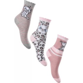 Disney Marie Fancy Grey gyerek zokni 3pár 27-30