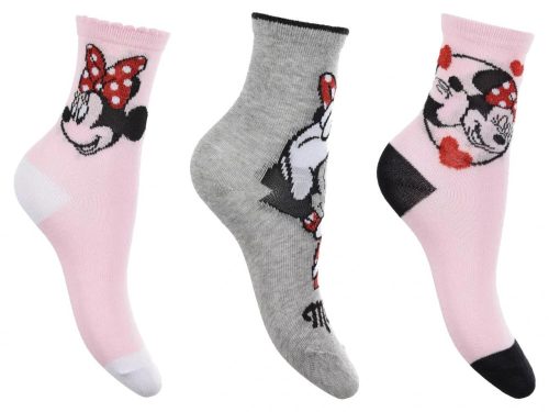 Minnie gyerek zokni 3 pár/csomag - 23-26 (HU0630-pack2)