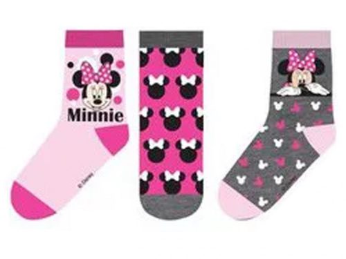 Minnie gyerek zokni 3 pár/csomag - 23-26 (HU0661-pack2)