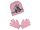 Monster High gyerek sapka és kesztyű szett - Rózsaszín - 52 cm