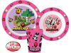 Minecraft Girls étkészlet, micro műanyag szett, pohárral 260 ml
