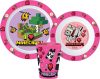 Minecraft Girls étkészlet, micro műanyag szett, pohárral 260 ml
