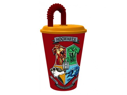 Harry Potter szívószálas műanyag pohár 430 ml