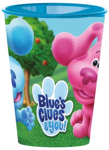 Azúrkék nyomok Play műanyag pohár 260 ml