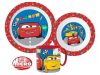 Disney Verdák Lets Race étkészlet, micro műanyag szett bögrével 265 ml