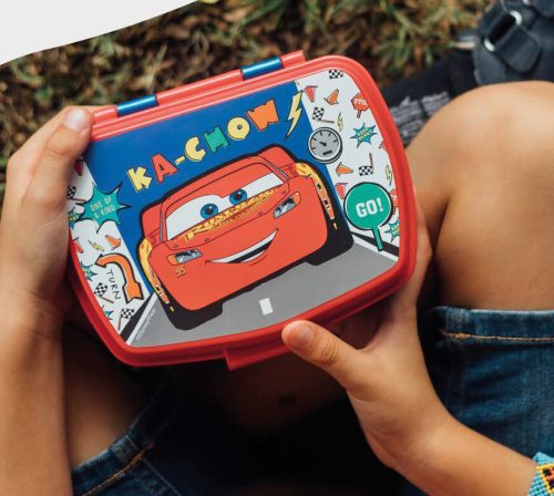 Disney Verdák Lets Race funny műanyag szendvicsdoboz
