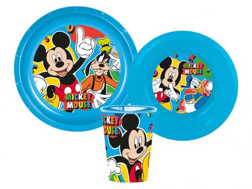 Mickey műanyag étkészlet - Kék