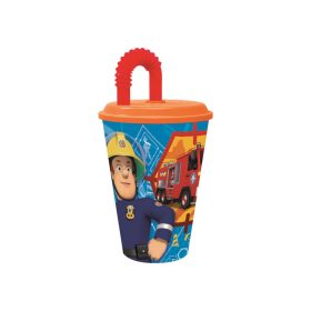   Sam a tűzoltó Rescue Mission szívószálas pohár, műanyag 430 ml