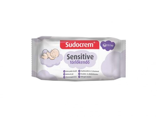 Sudocrem törlőkendő - 55db - Sensitive